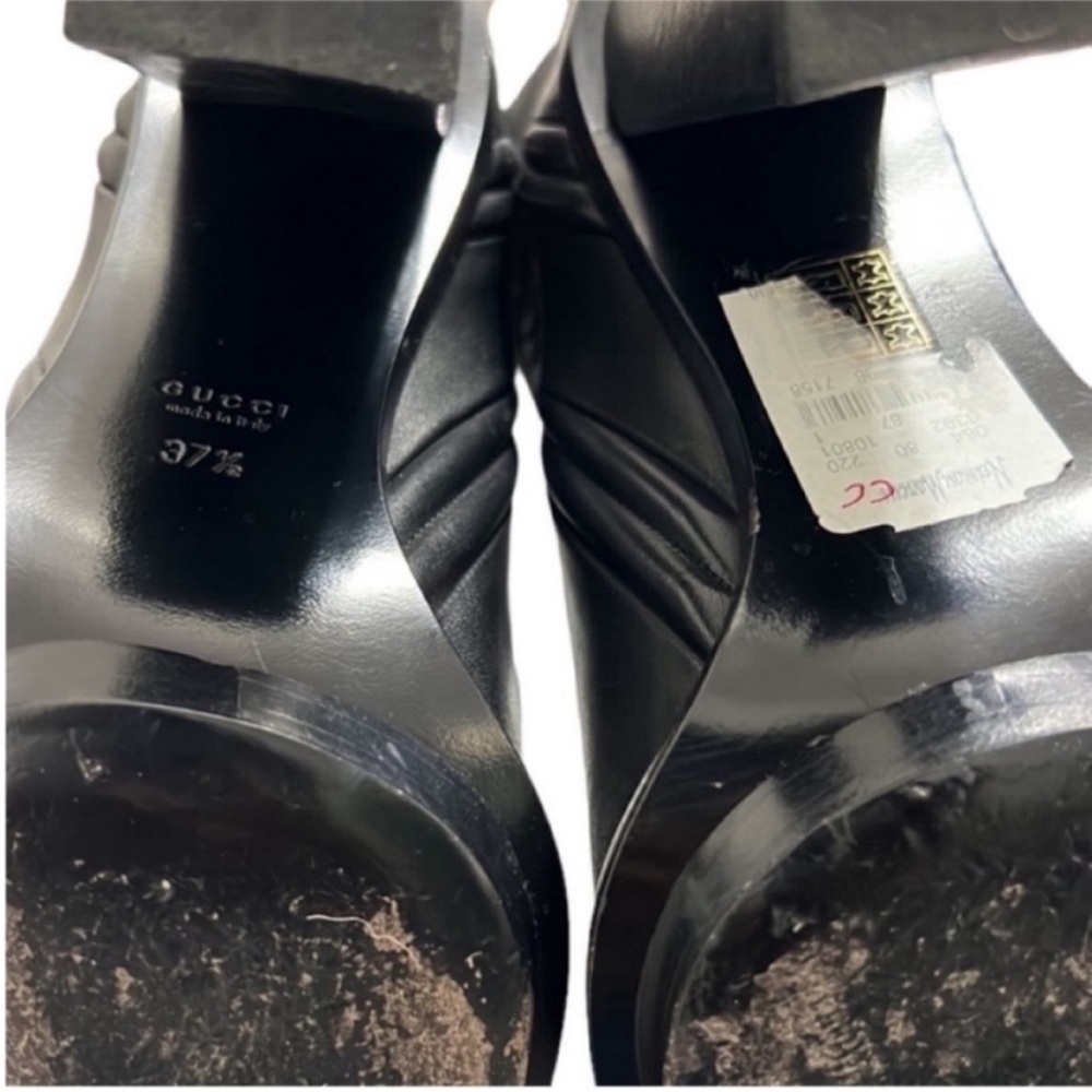 Gucci Black Leather Lifford Riding Boots Size 37.5 - Picture 11 of 11